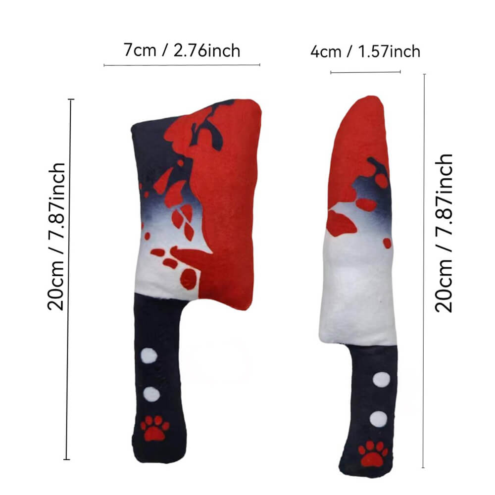 Halloween Knife Squeaky Chew Jouet en Peluche pour Chien