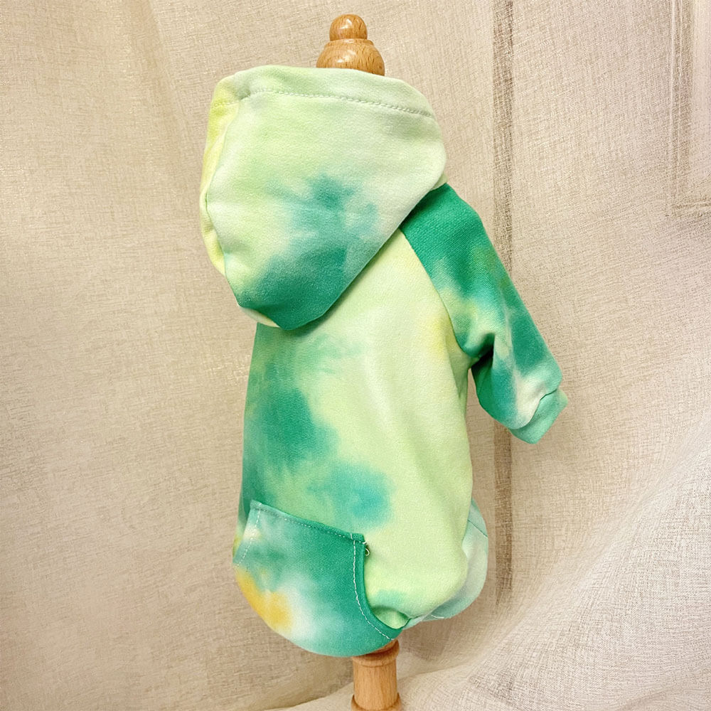 Sweat à capuche pour chien automne-hiver mode tie-dye