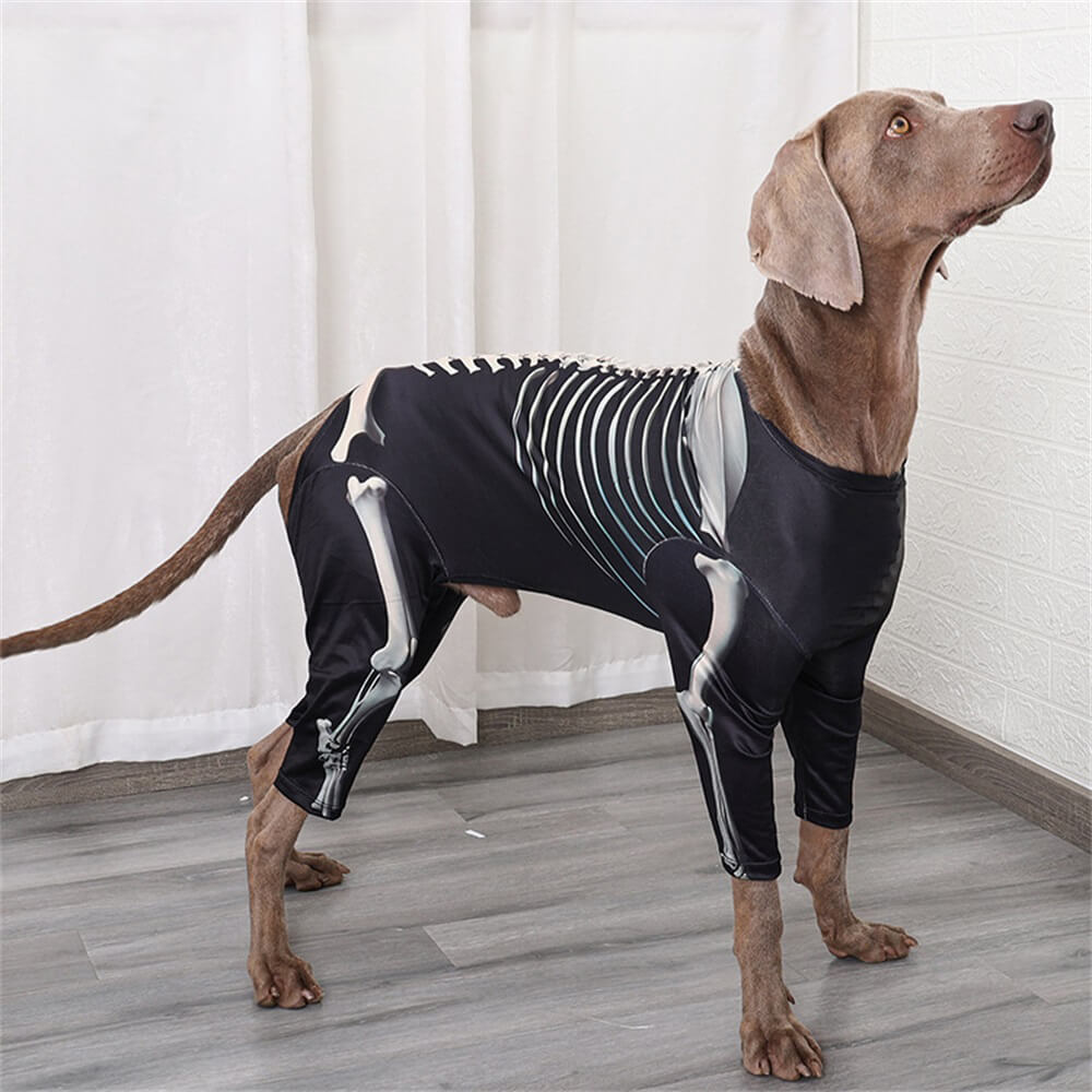 Costume Halloween Élastique Squelette pour Grands Chiens