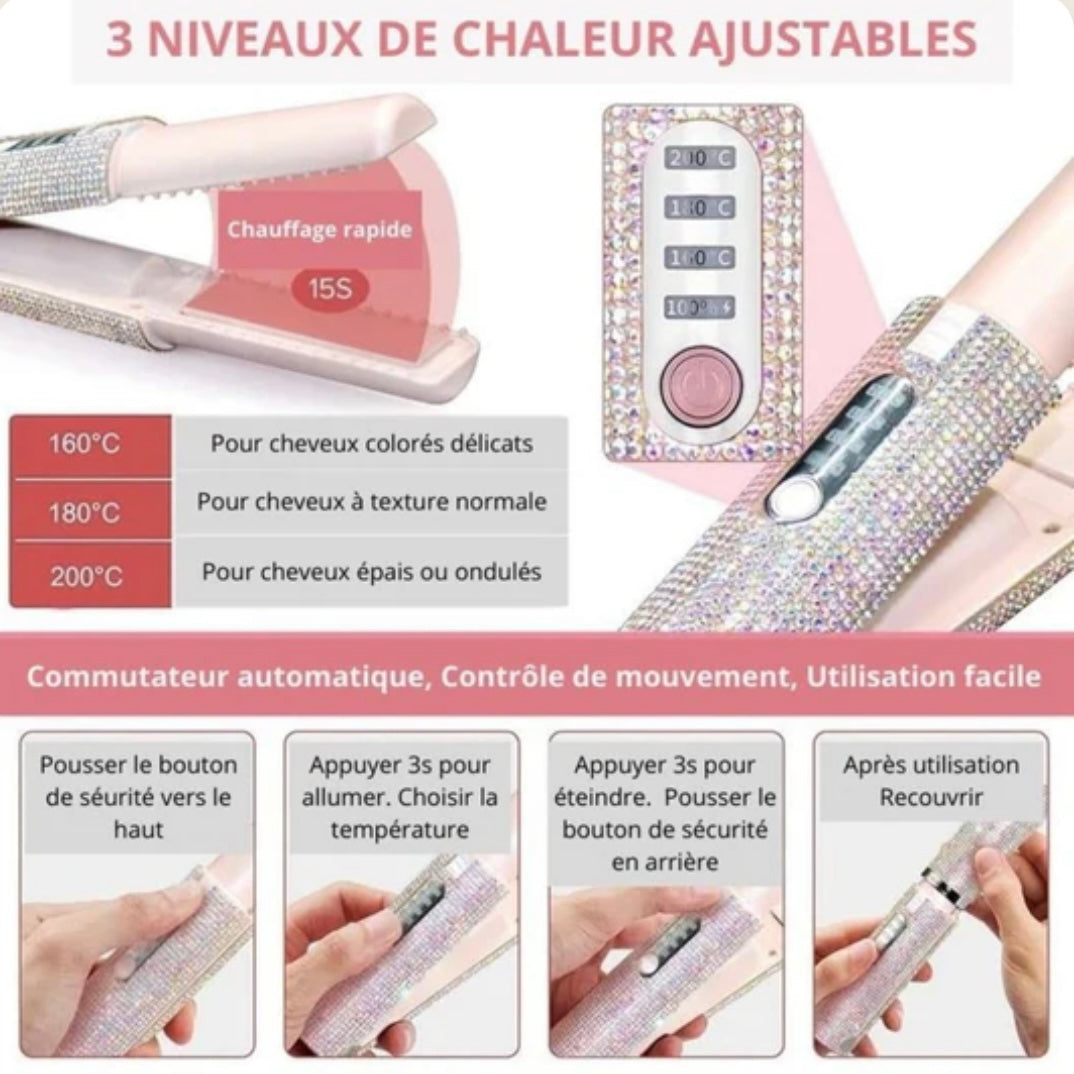 Lisseur sans fil Strass Canovax