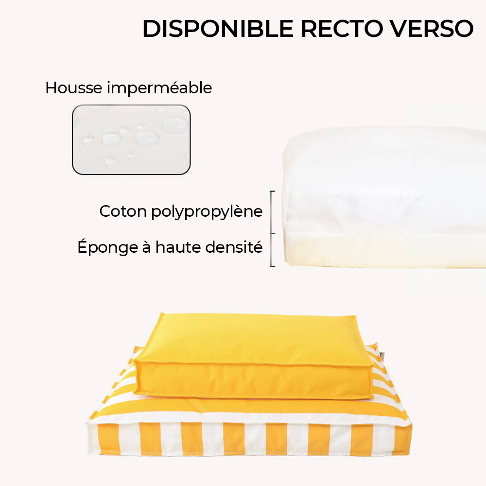 Lit Orthopédique Double Face Imperméable pour Chien