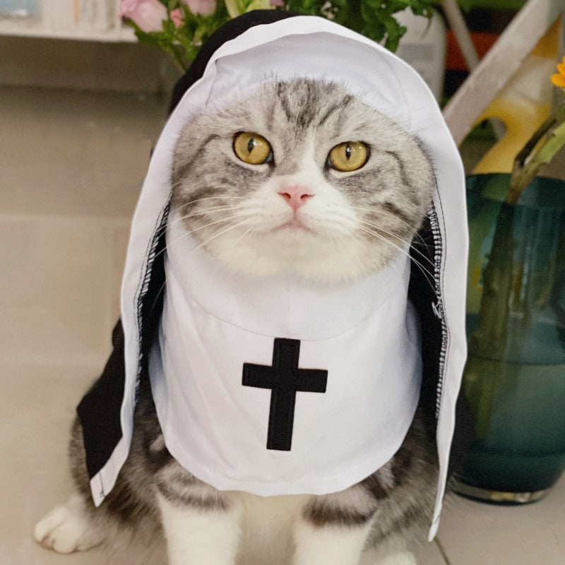 Halloween Costume Voile de Nonne Chien Amusant