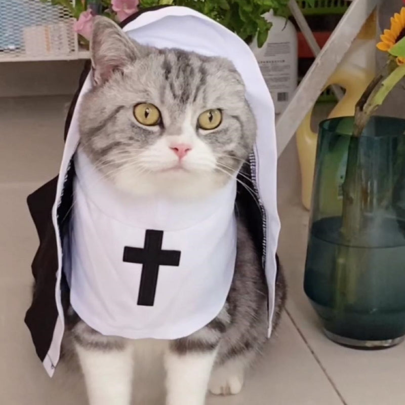 Halloween Costume Voile de Nonne Chien Amusant