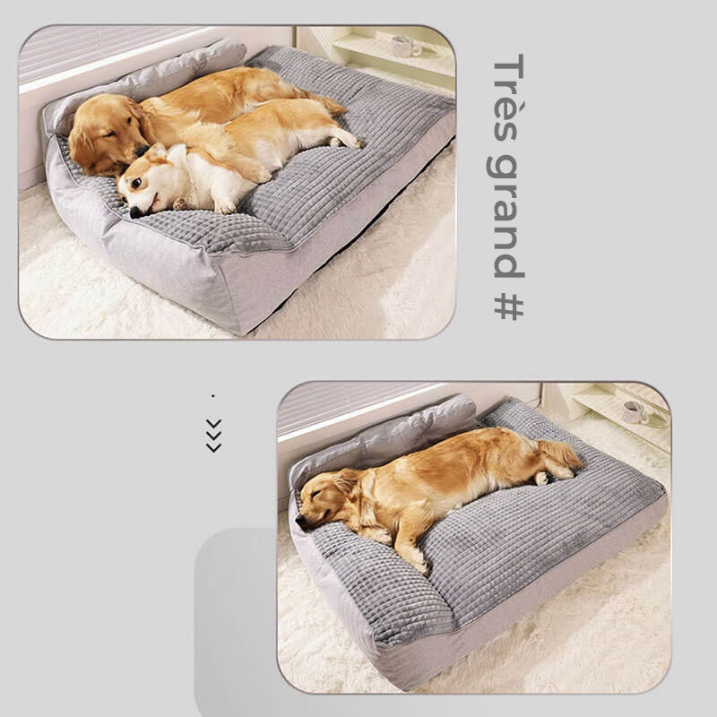 Lit-oreiller épais et lavable pour animaux convient pour toutes les saisons