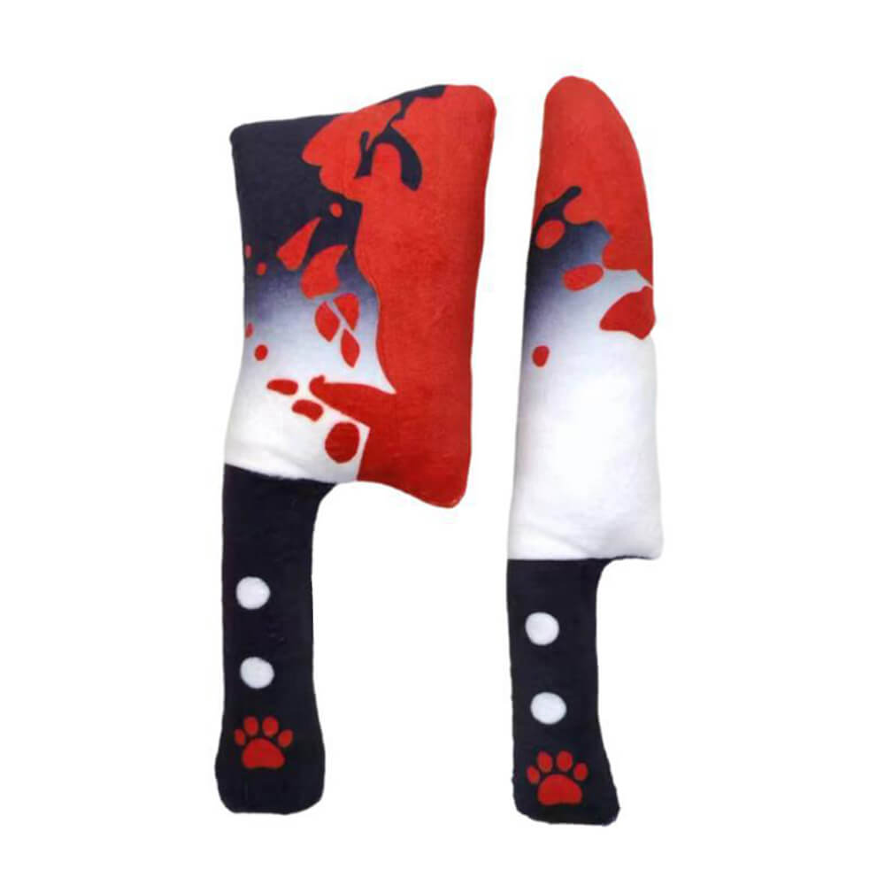 Halloween Knife Squeaky Chew Jouet en Peluche pour Chien