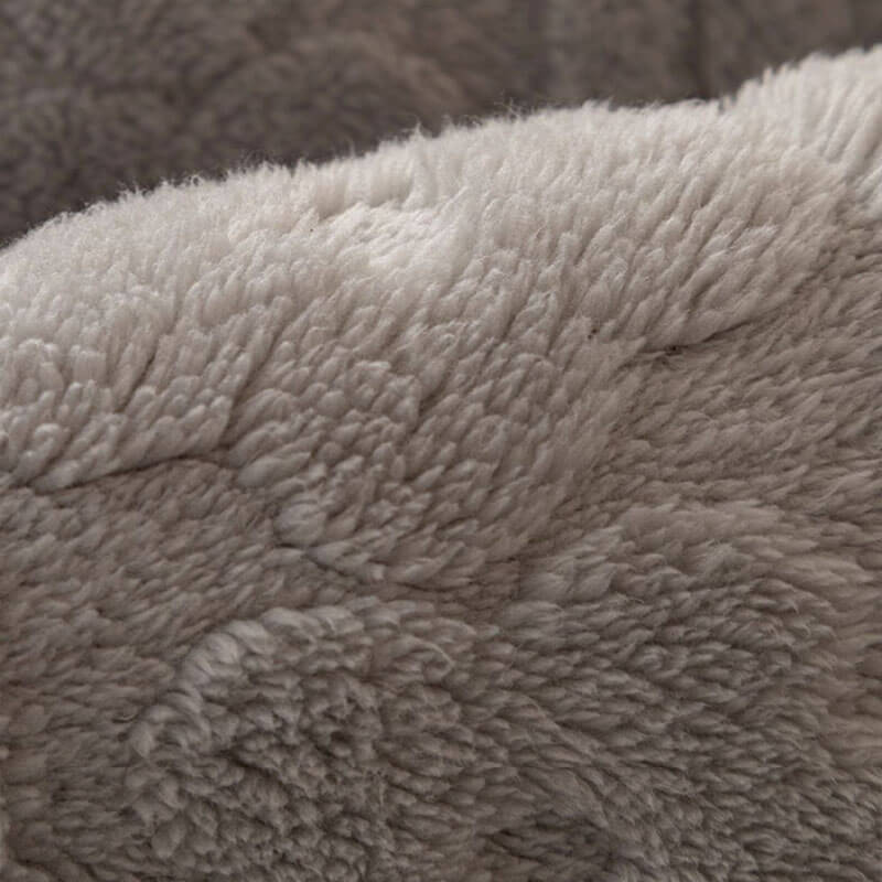 Housse de Canapé Lavable en Fausse Laine Coton à Motif Floral 3D