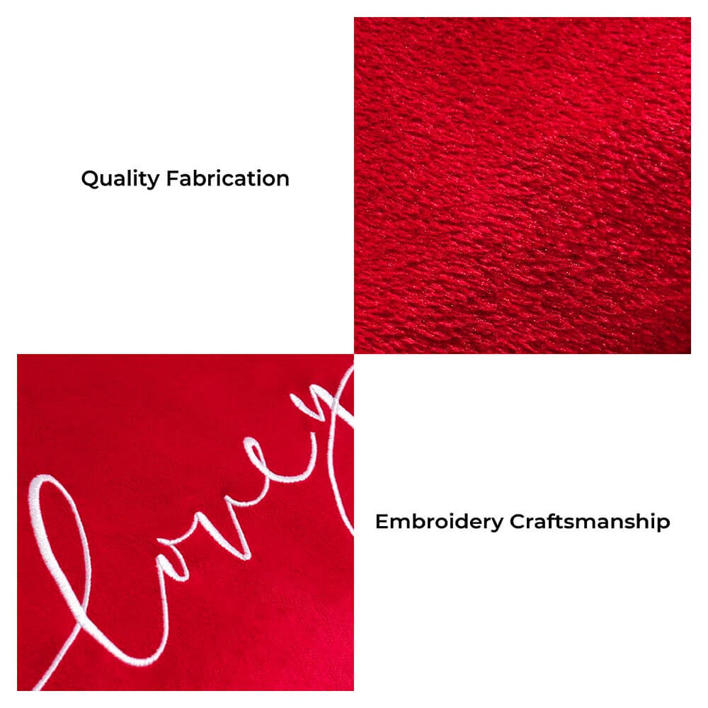 Lit pour chien en velours en forme de cœur pour les fêtes