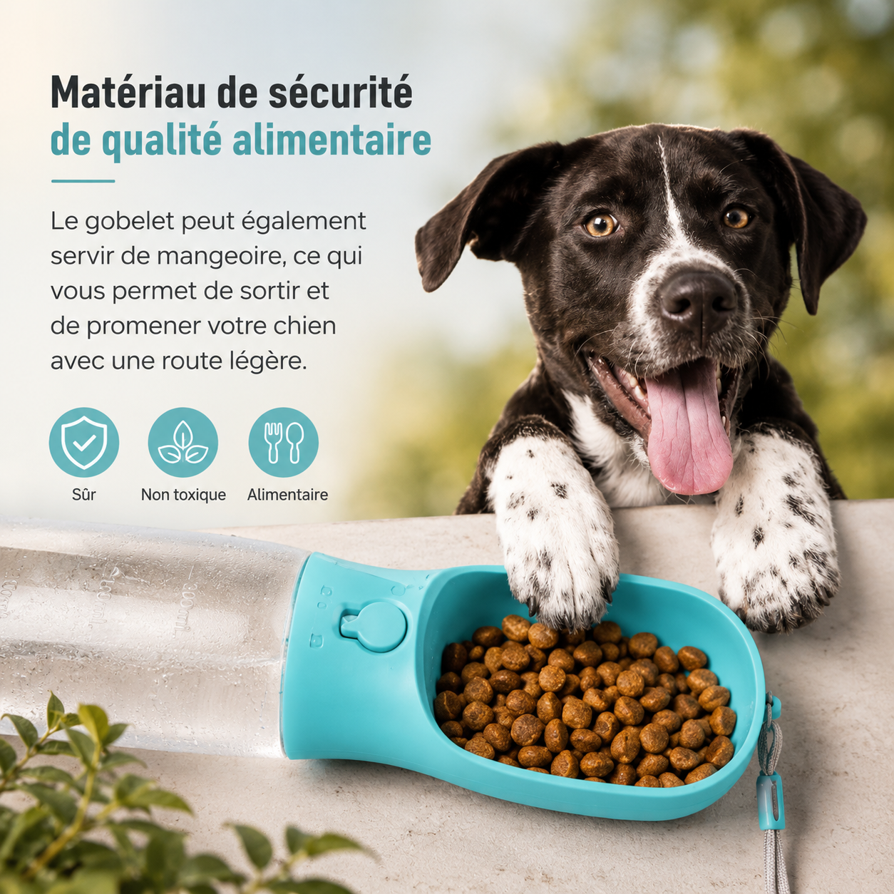 Rover – Gourde Portable 3-en-1 pour Chien
