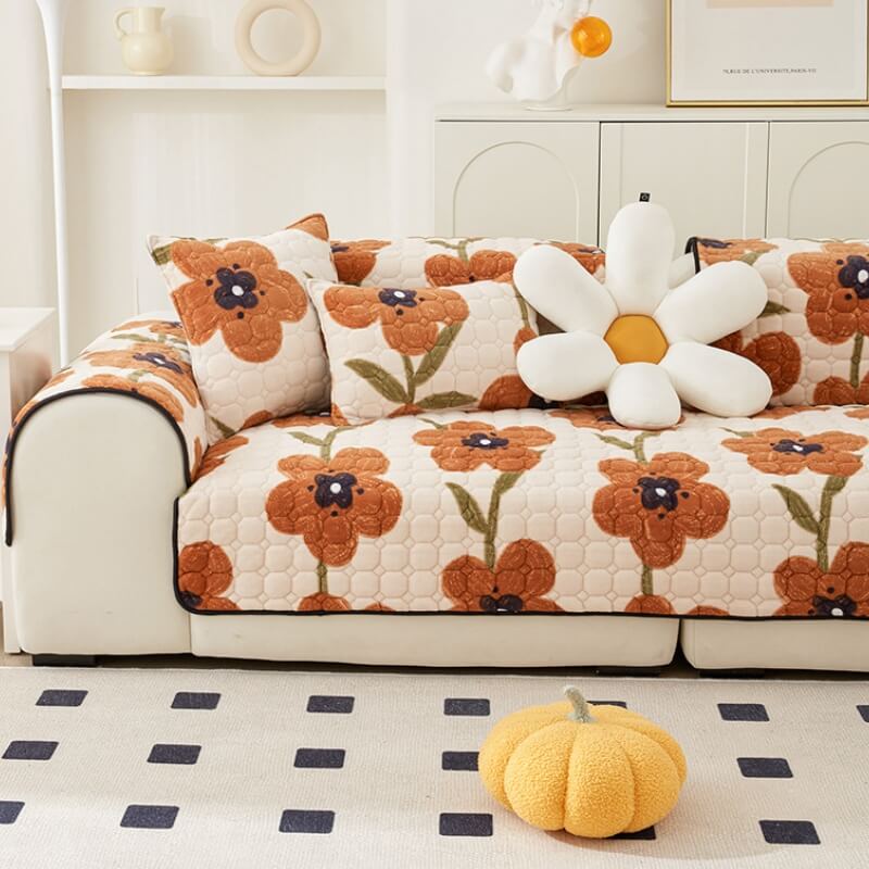 Housse de canapé à motif fleur d'Éden