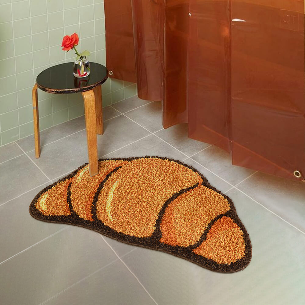 Tapis Décoratif Multifonction Microfibre Antidérapant Croissant