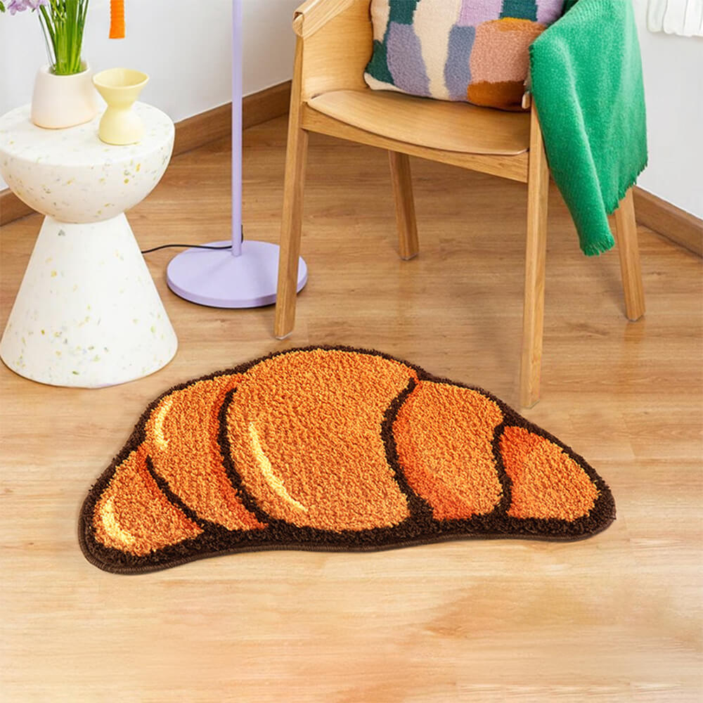 Tapis Décoratif Multifonction Microfibre Antidérapant Croissant