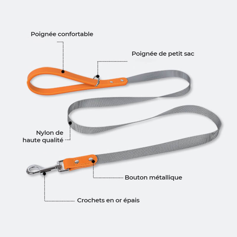Harnais pour chien en cuir PU réglable et respirant