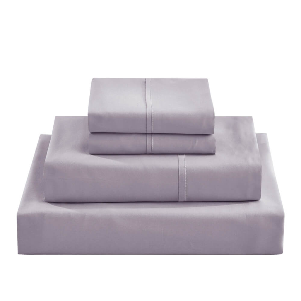 Ensemble de draps unis extra doux résistant au rétrécissement et à la décoloration Housse de matelas