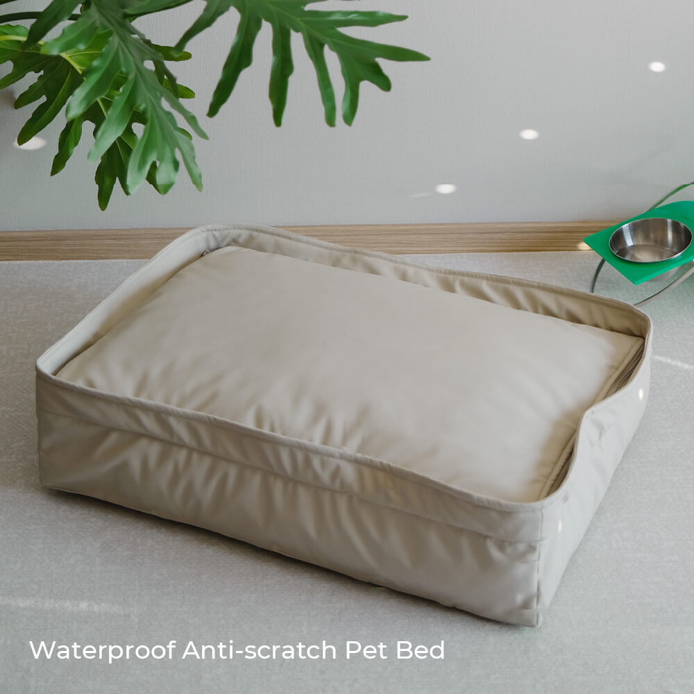 Lit pour chien multifonction en fausse laine d'agneau et cuir