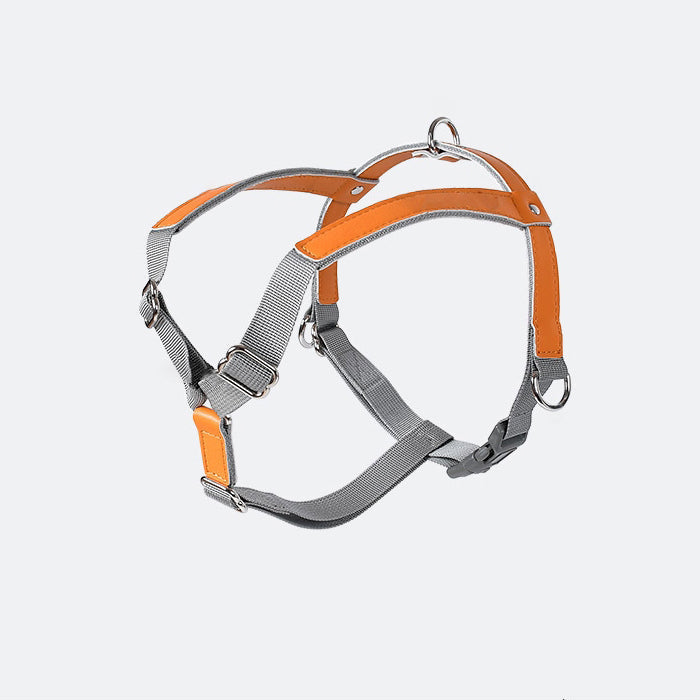 Harnais pour chien en cuir PU réglable et respirant