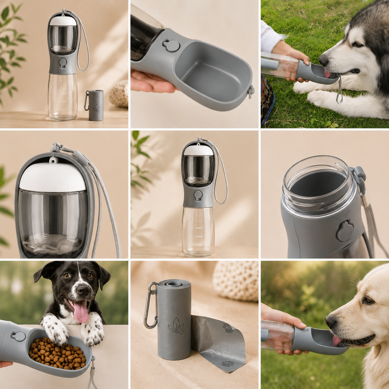 Rover – Gourde Portable 3-en-1 pour Chien