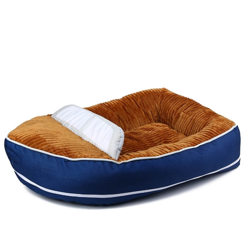 Lit  de Type Bateau Grand Espace Confortable pour Chien & Chat