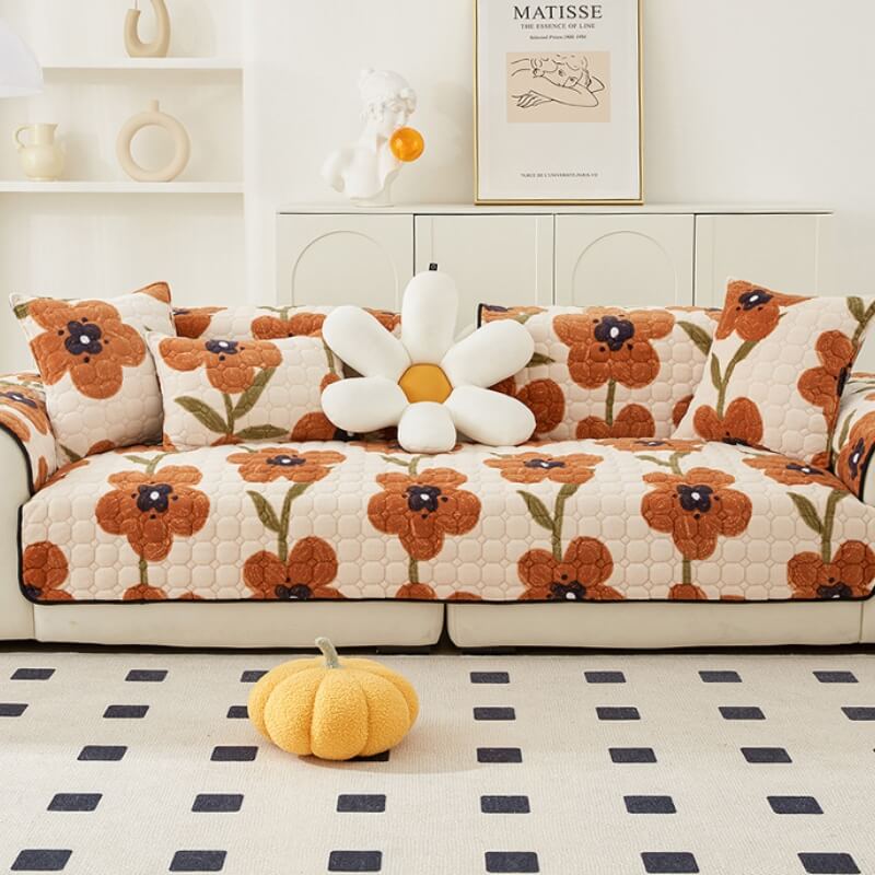 Housse de canapé à motif fleur d'Éden